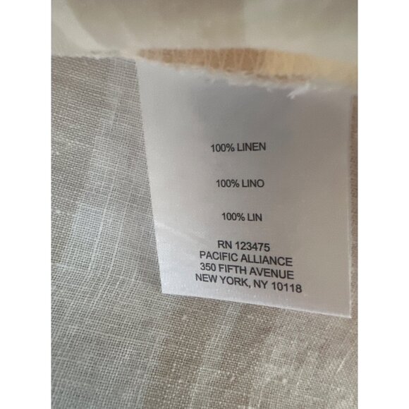 Ellen Tracy Womens Sleeveless Striped 100% Linen Tunic Top Beige Size L - Picture 4 of 5